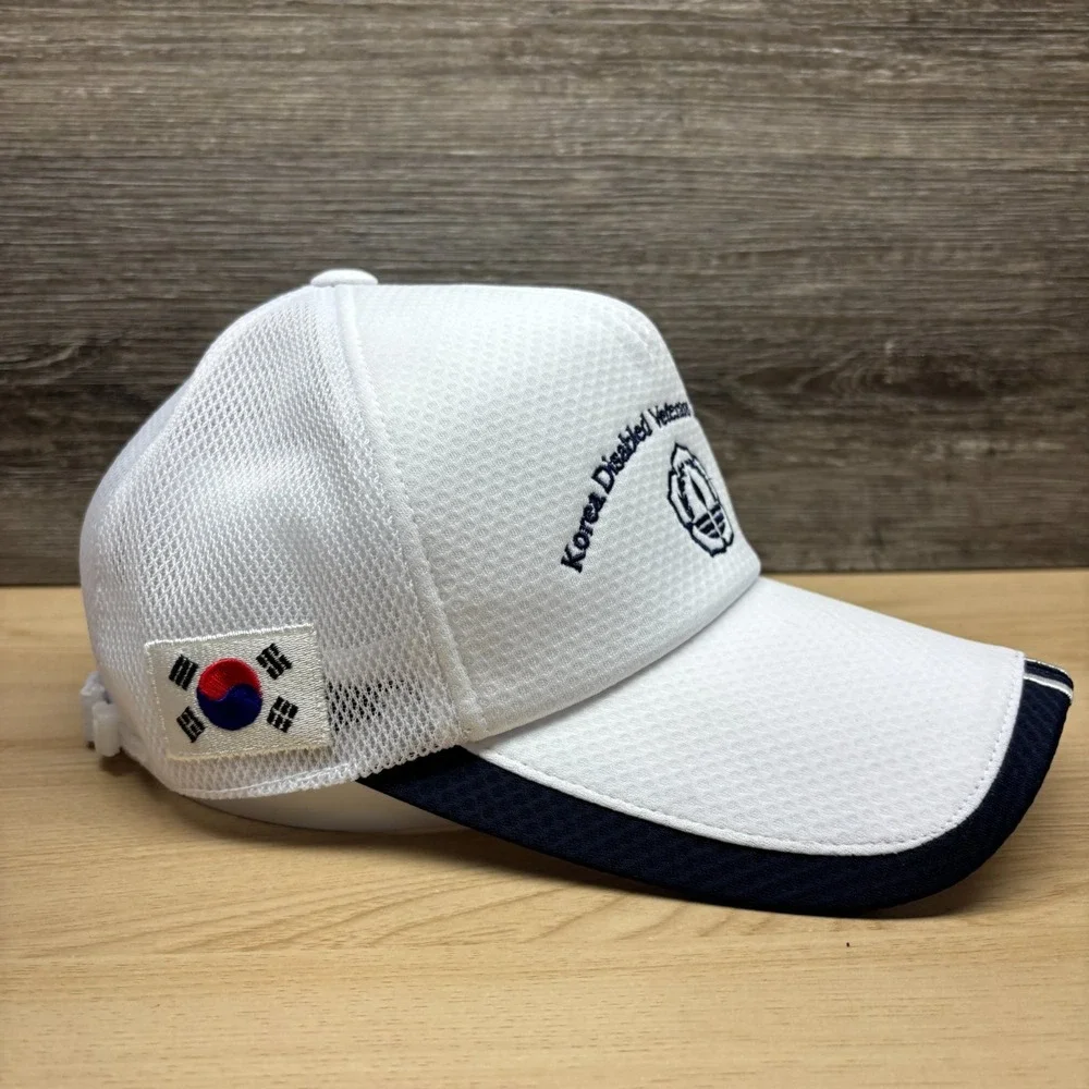 Pogo Club Korea Disabled Veterans Organization Trucker Hat White Blue Cap
